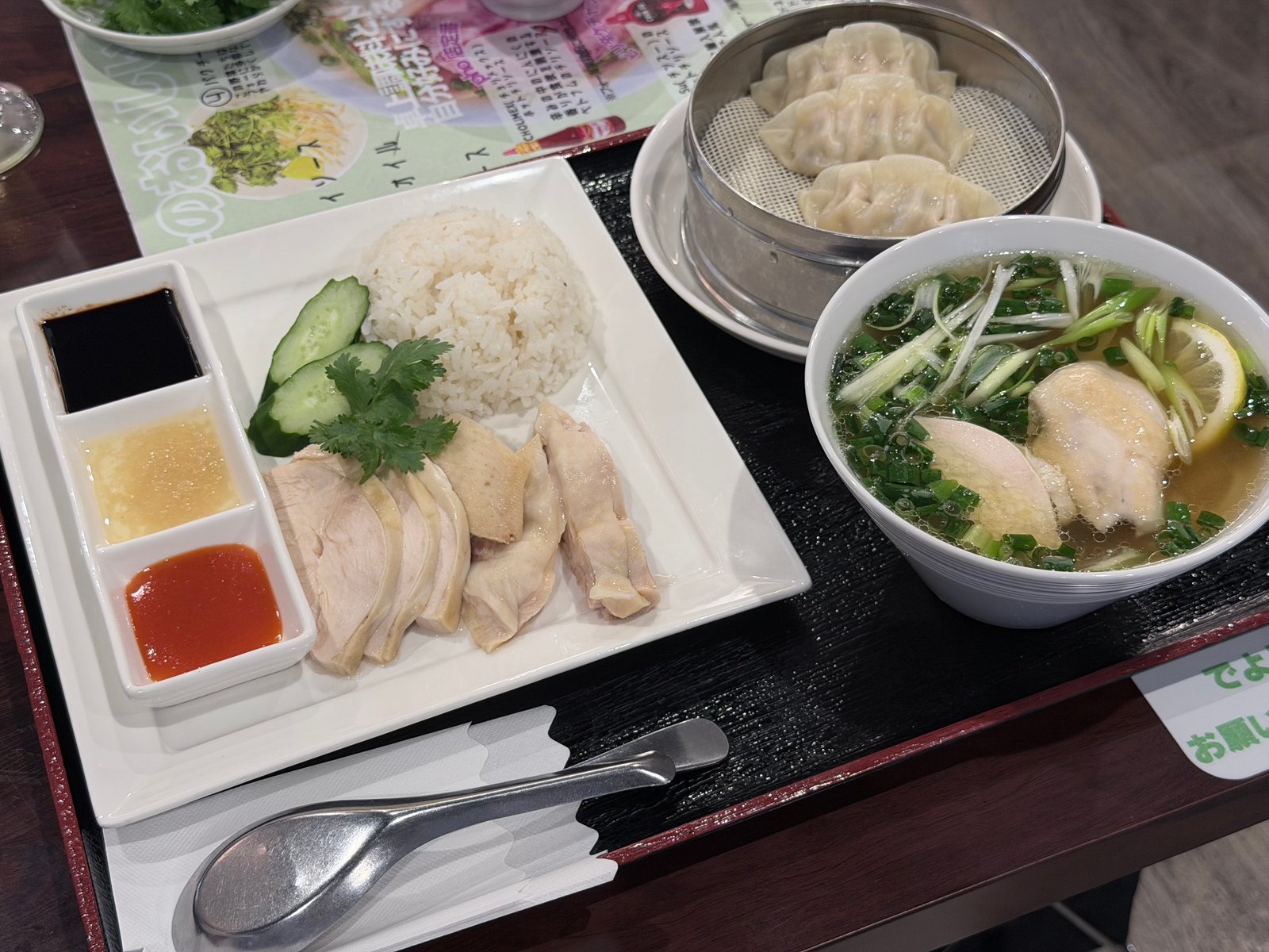 Hainanese chicken rice and pho