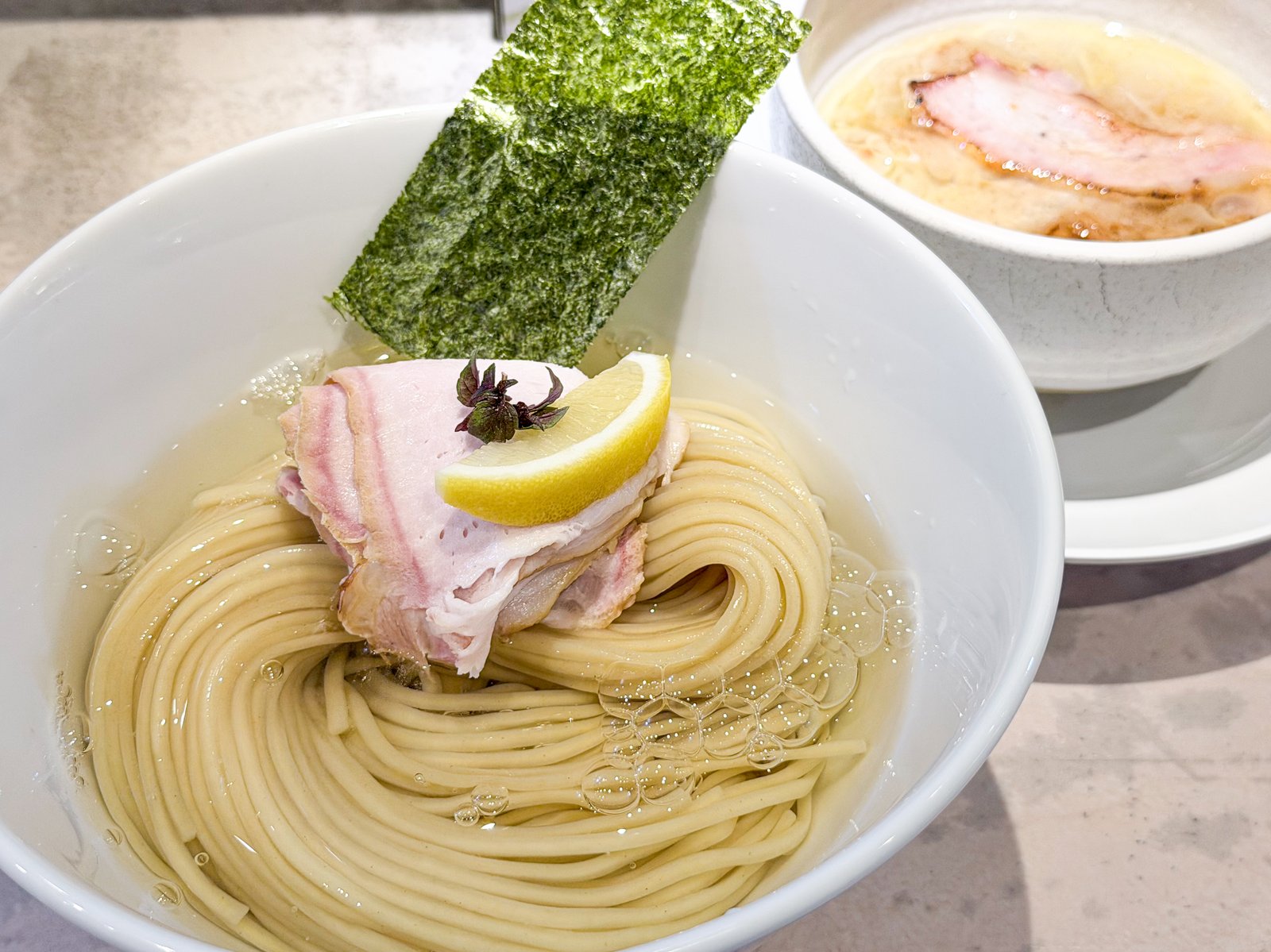 Noodles and dipping broth
